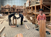 Pabrik Rumah Parquet Flooring & Decking Lantai Wall Panel SPC dll
